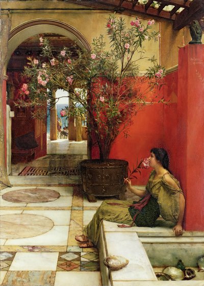 Um Oleander, 1882 de Lawrence Alma Tadema